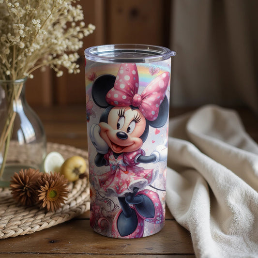 Delightful Minnie Mouse Tumbler with Floral Design