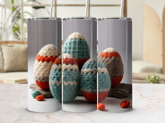 Knitted colorful eggs yarn pattern product type