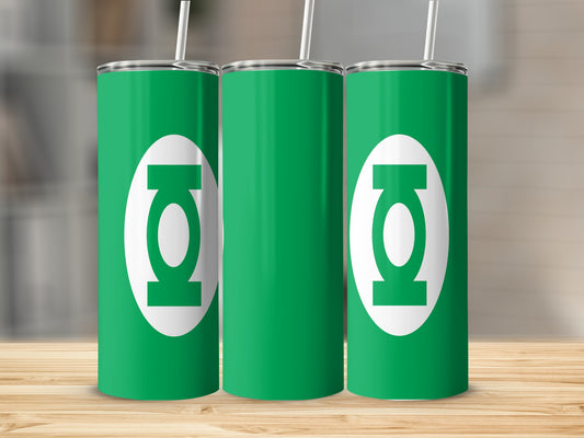 Green Lantern Logo Design Double Sided Printed Tumblers