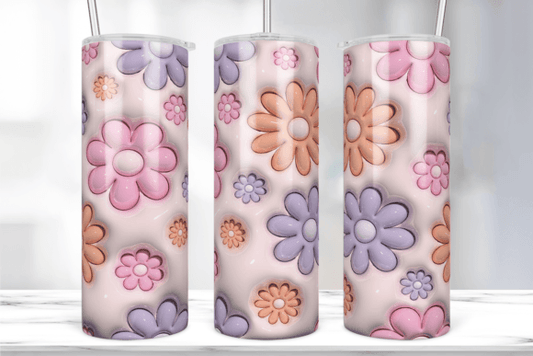 3D Inflated Daisy tumbler