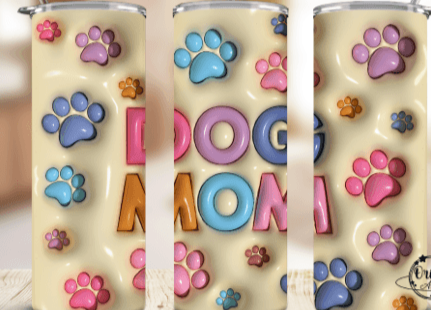 Dog Mom 3D Tumbler