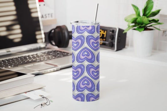 Purple 3D inflated tumbler