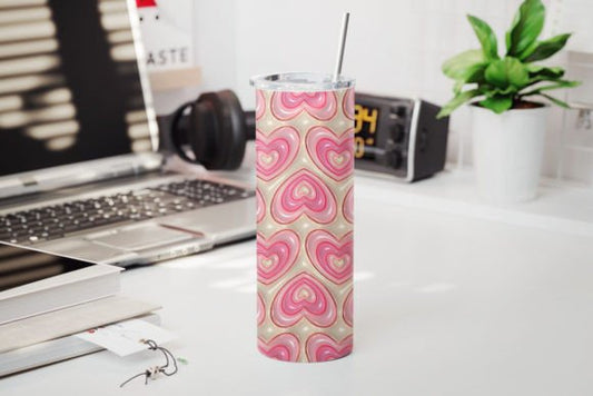 3D Inflated Heart tumbler