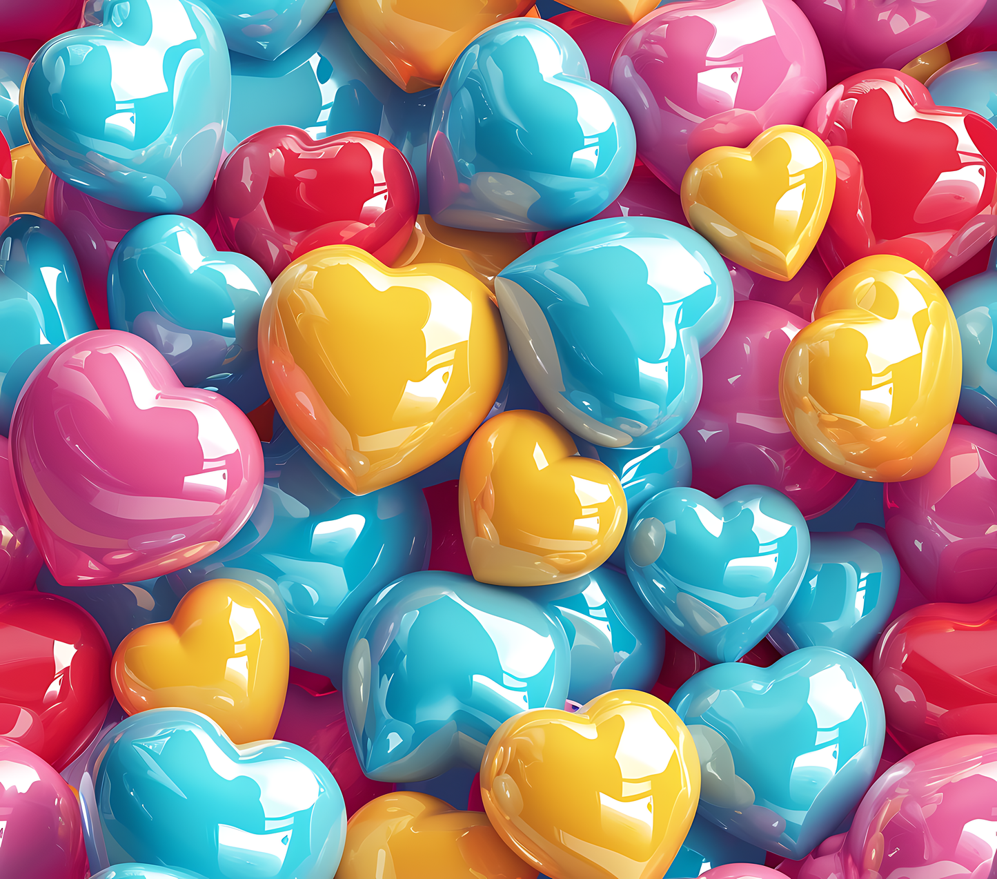 3D Candy Hearts puff tumbler