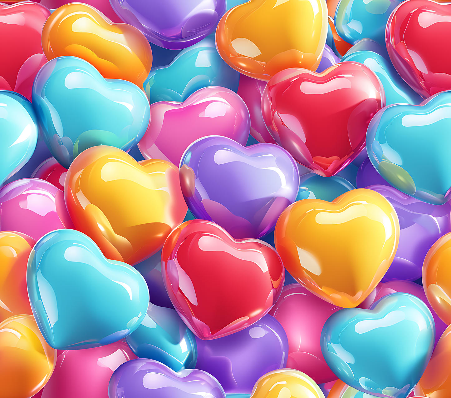 3D Candy Hearts puff tumbler