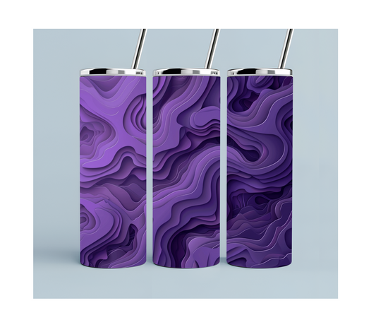 Vibrant Shades of Purple swirls Tumbler