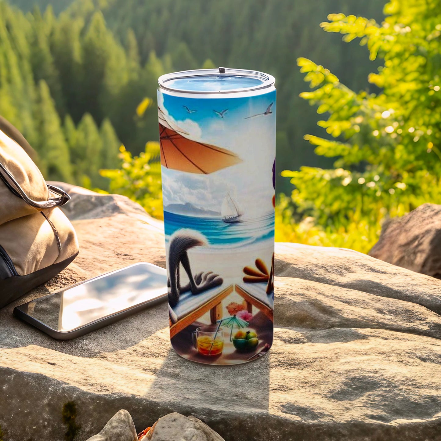 Summer Beach Scene Insulated Tumbler for Outdoor Adventures