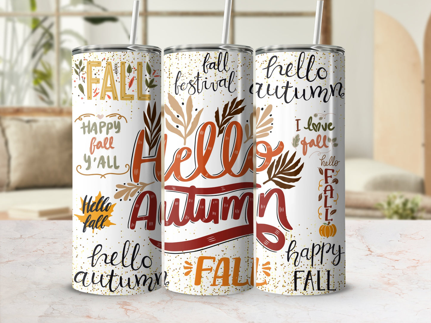 Fall Festival Happy Autumn Themed Tumbler