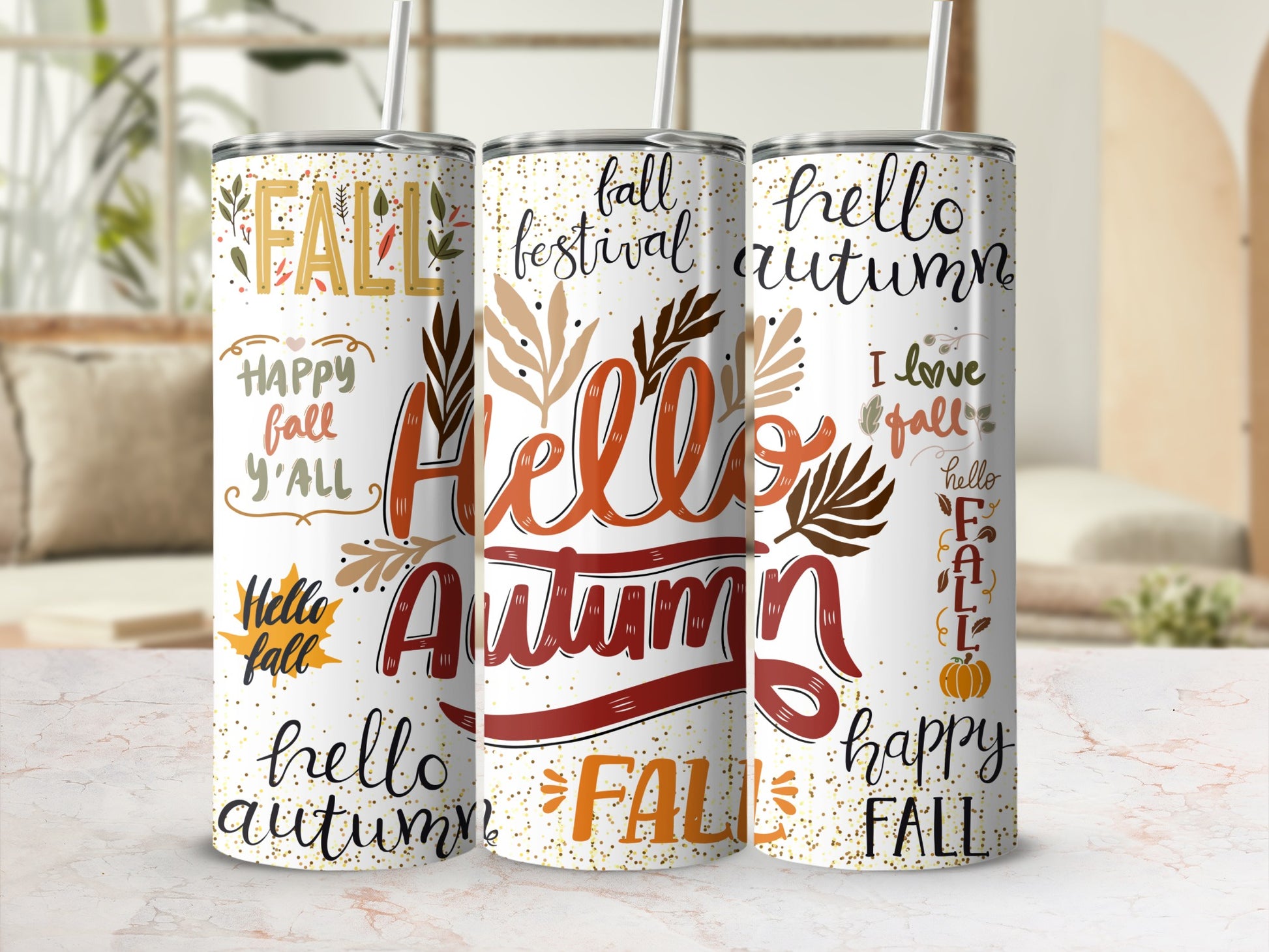 Fall Festival Happy Autumn Themed Tumbler