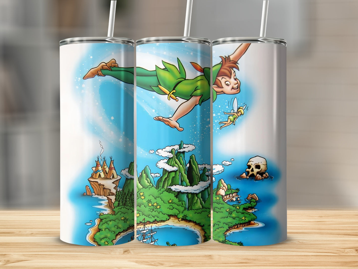 Peter Pan Inspired Stainless Steel Tumbler Cup