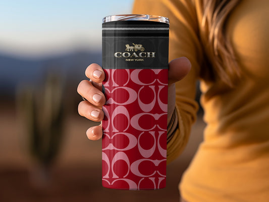 Stylish Red Coach New York Insulated Tumbler Cup