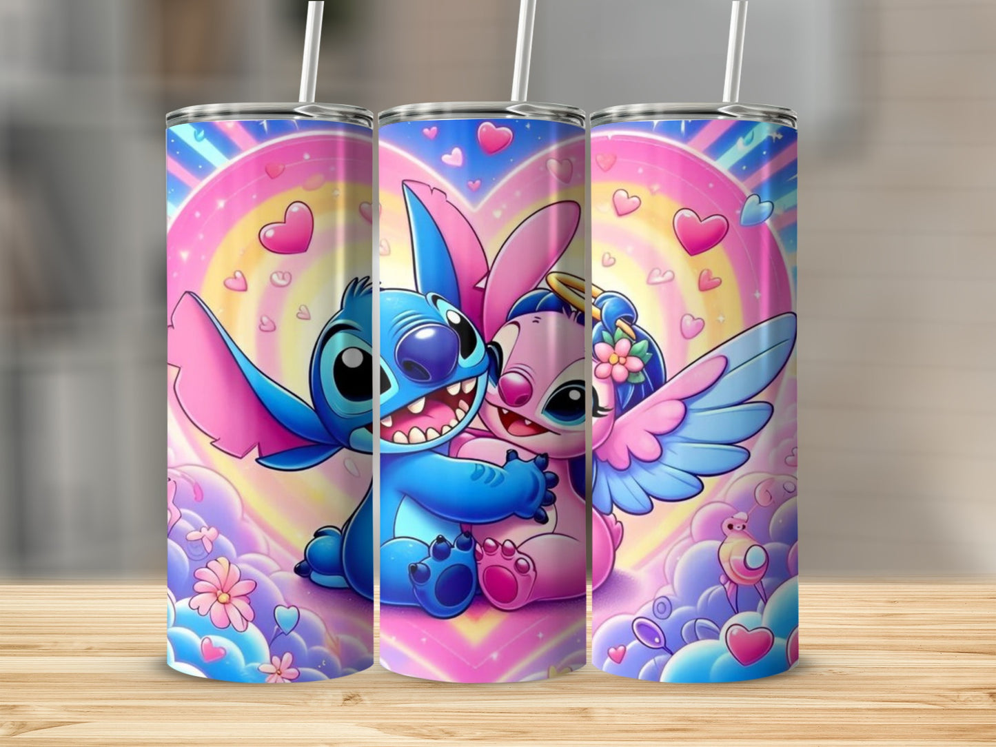 Cute Cartoon Character Love Hearts Design Tumbler