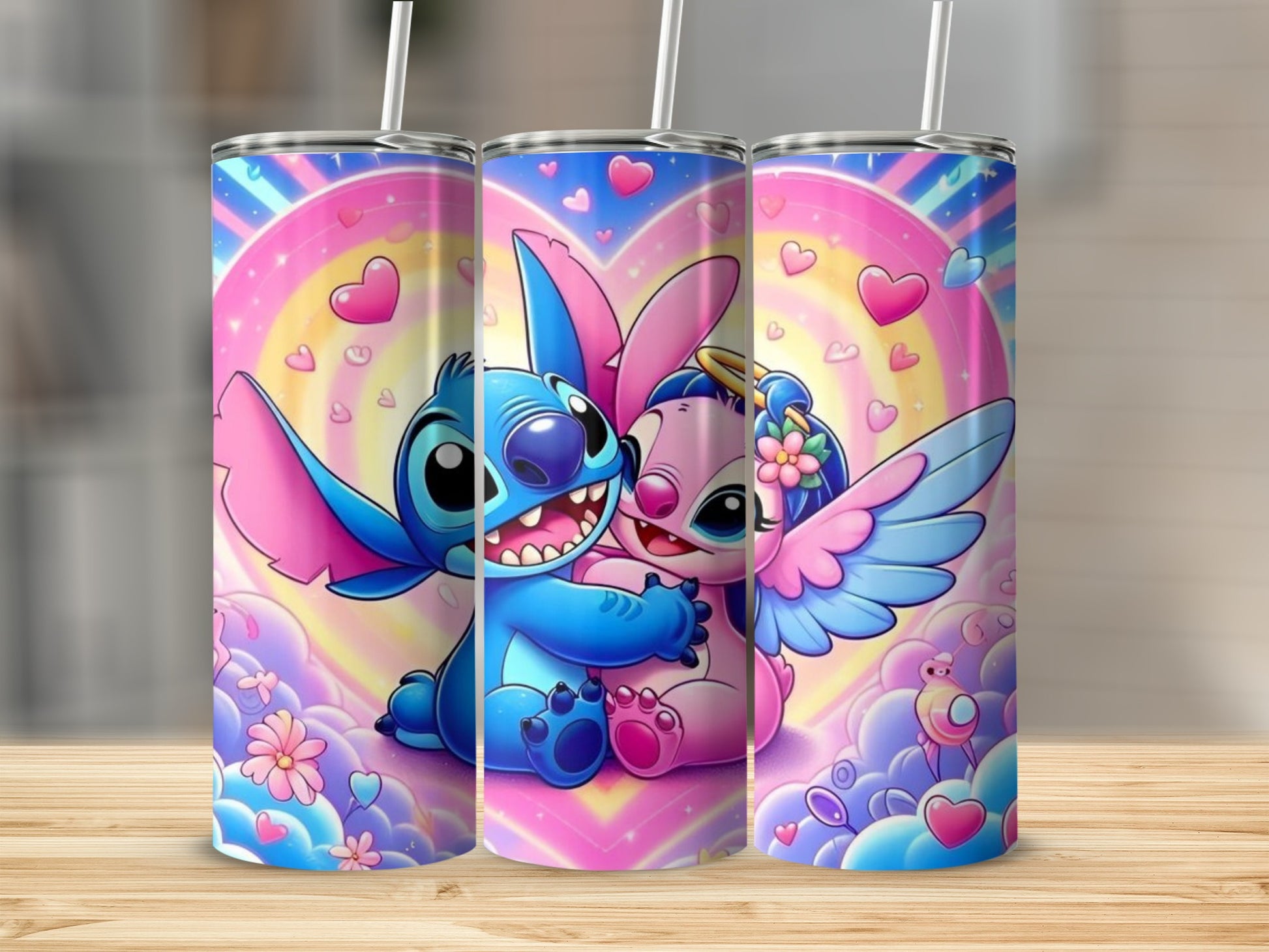 Cute Cartoon Character Love Hearts Design Tumbler