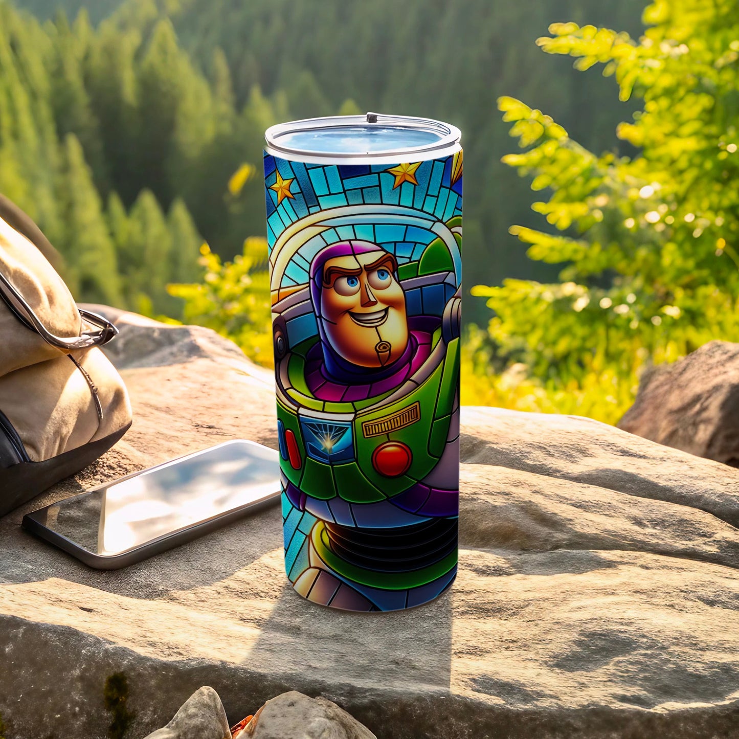 Vibrant Hero Design Tumbler with Iconic Character Art