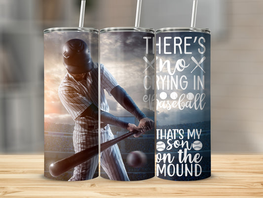 Baseball Themed Tumblers with Motivational Baseball Quote