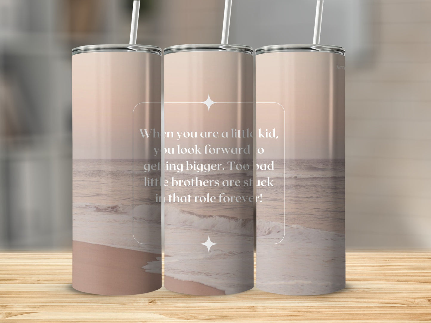 Inspirational Beach Scene Tumbler Motivational Quotes