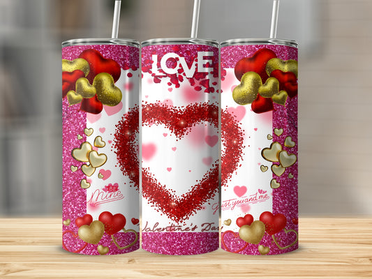 Valentine's Day Heart Love Design Tumbler