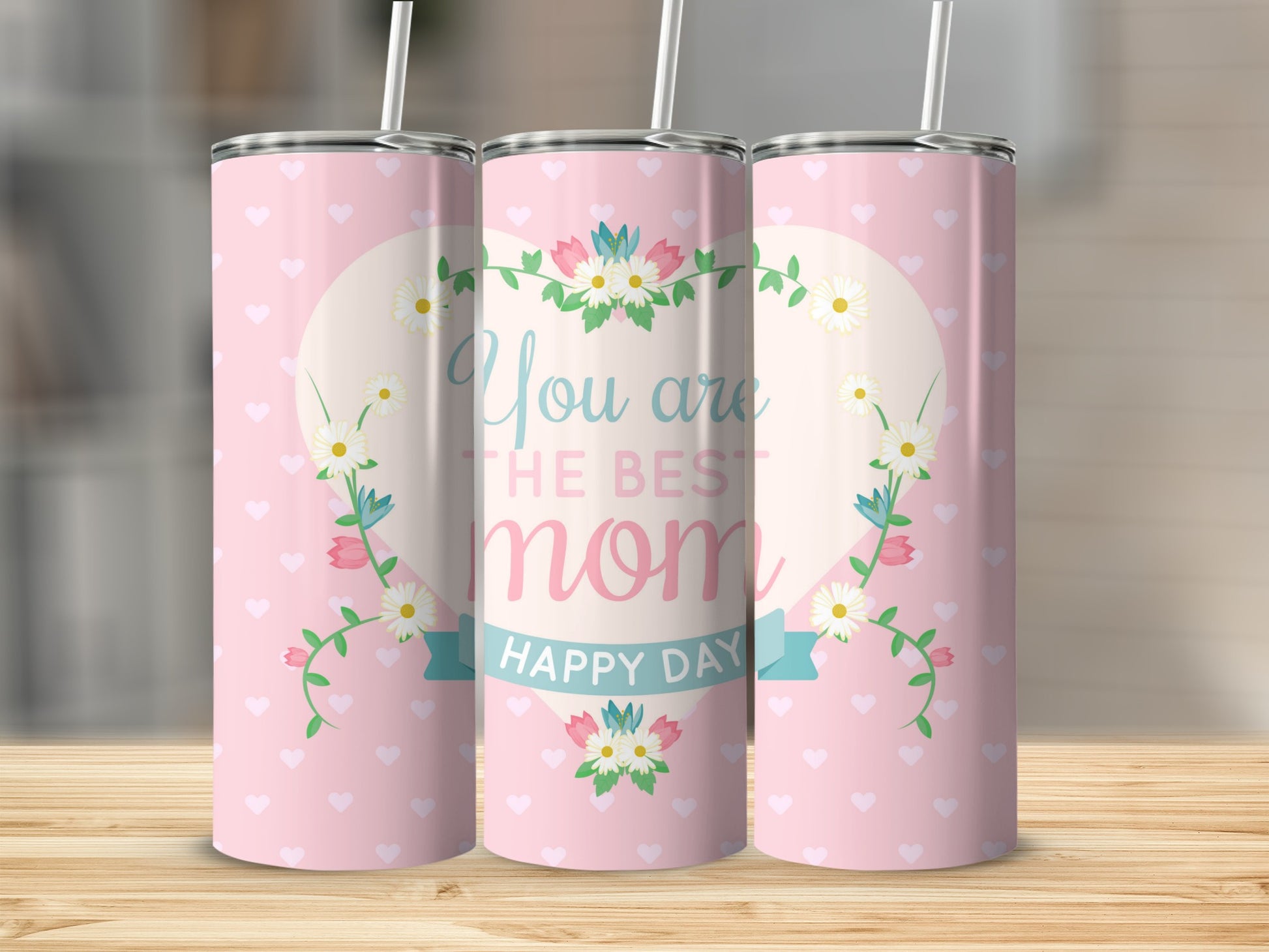 You Are The Best Mom Happy Day Pink Tumbler