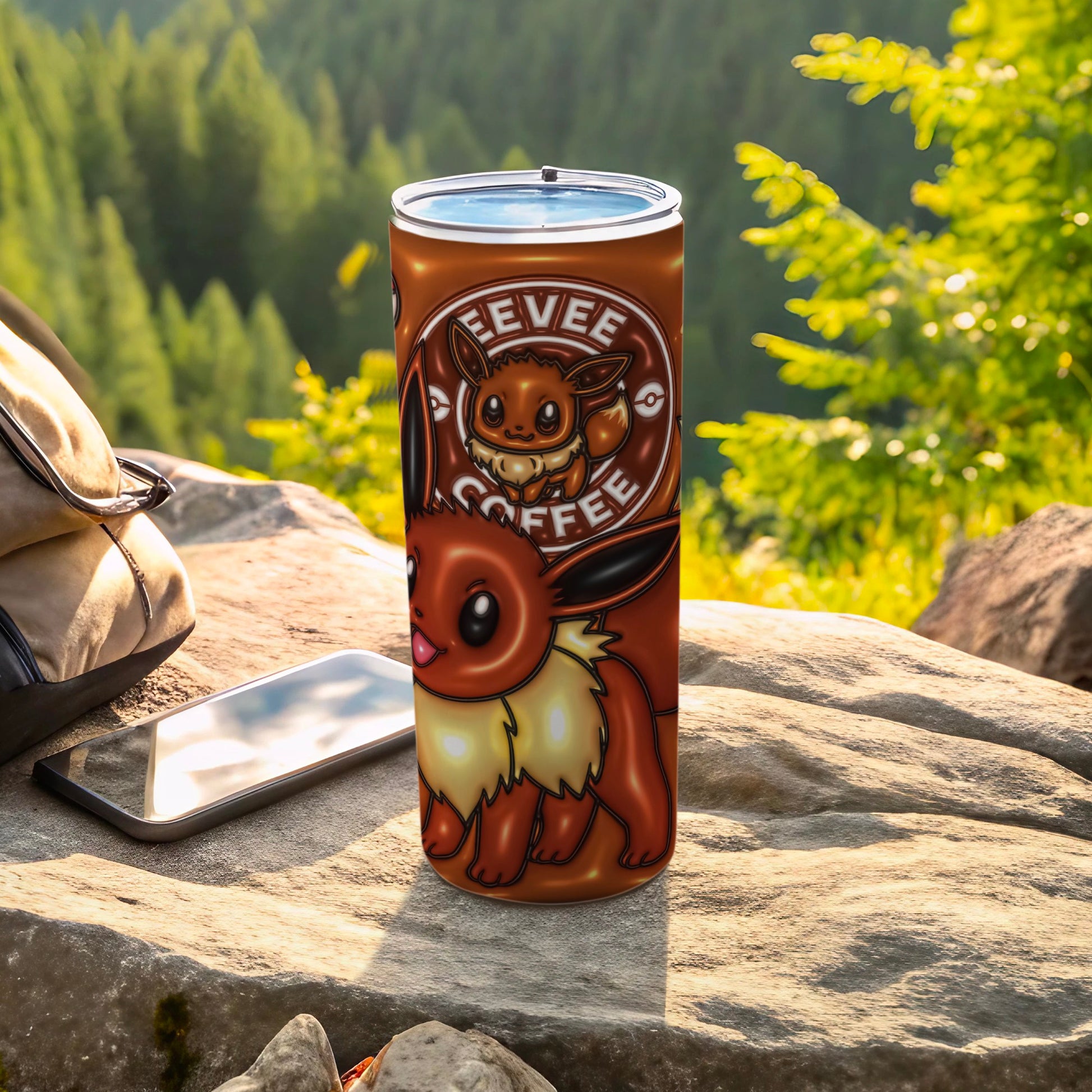 Eevee Coffee Character Brown Themed Tumbler product type