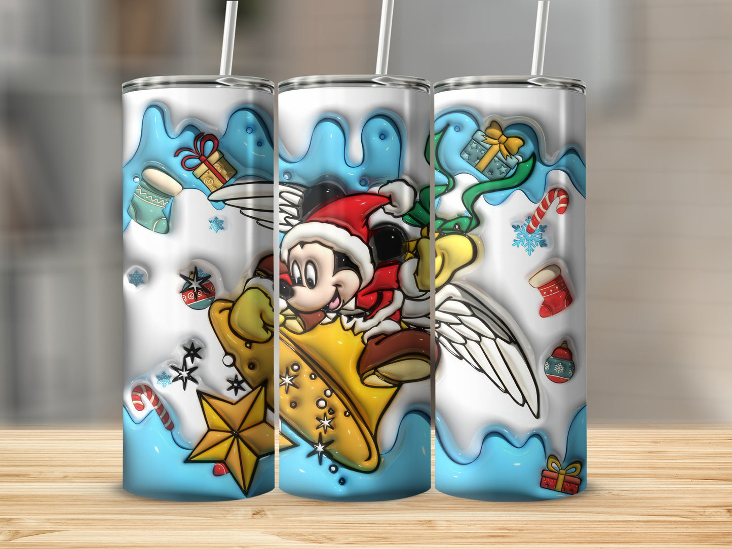 Christmas Cartoon Character Holiday Tumbler Cup