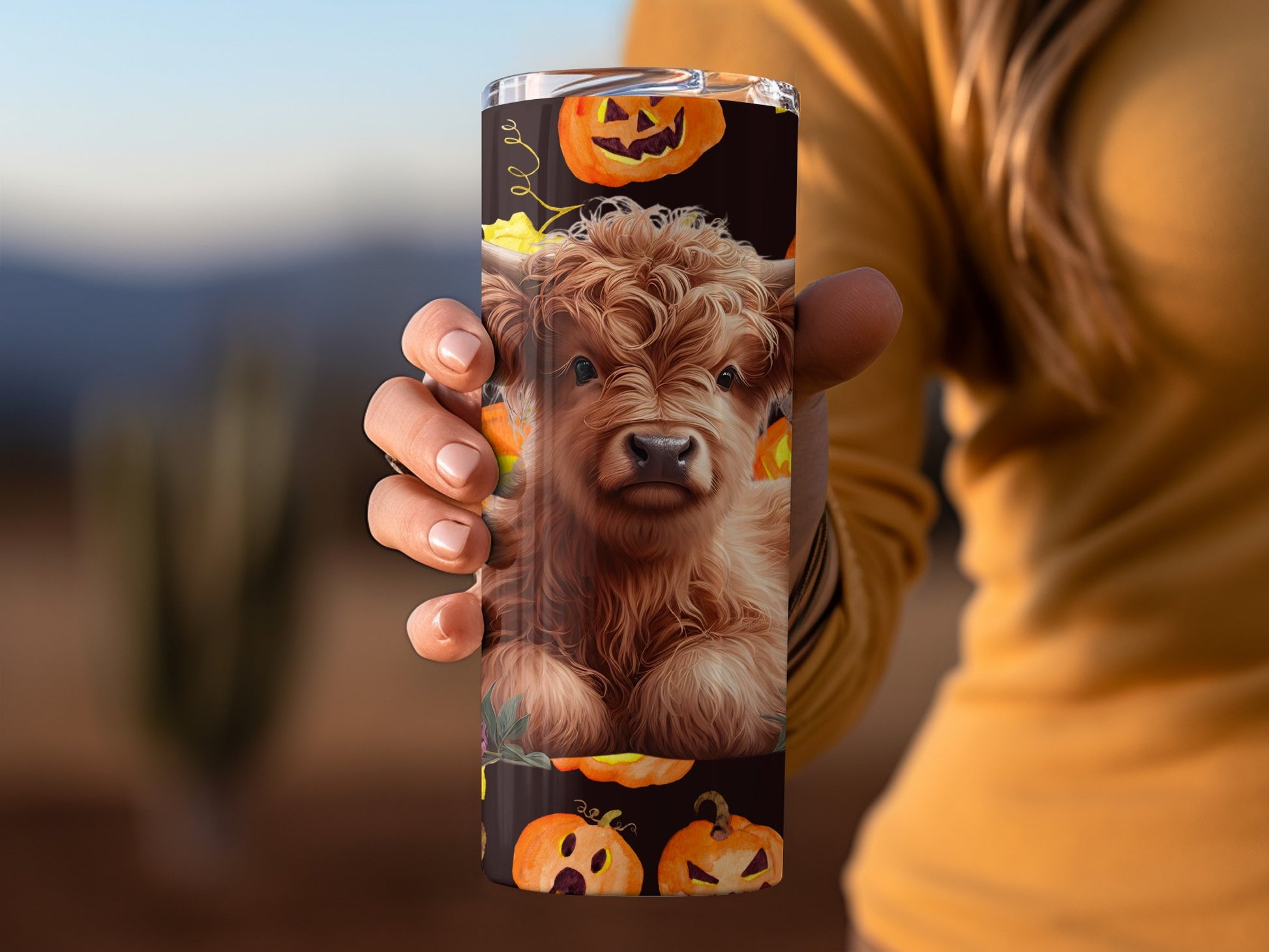 Cute Puppy and Pumpkin Halloween Themed Drinkware