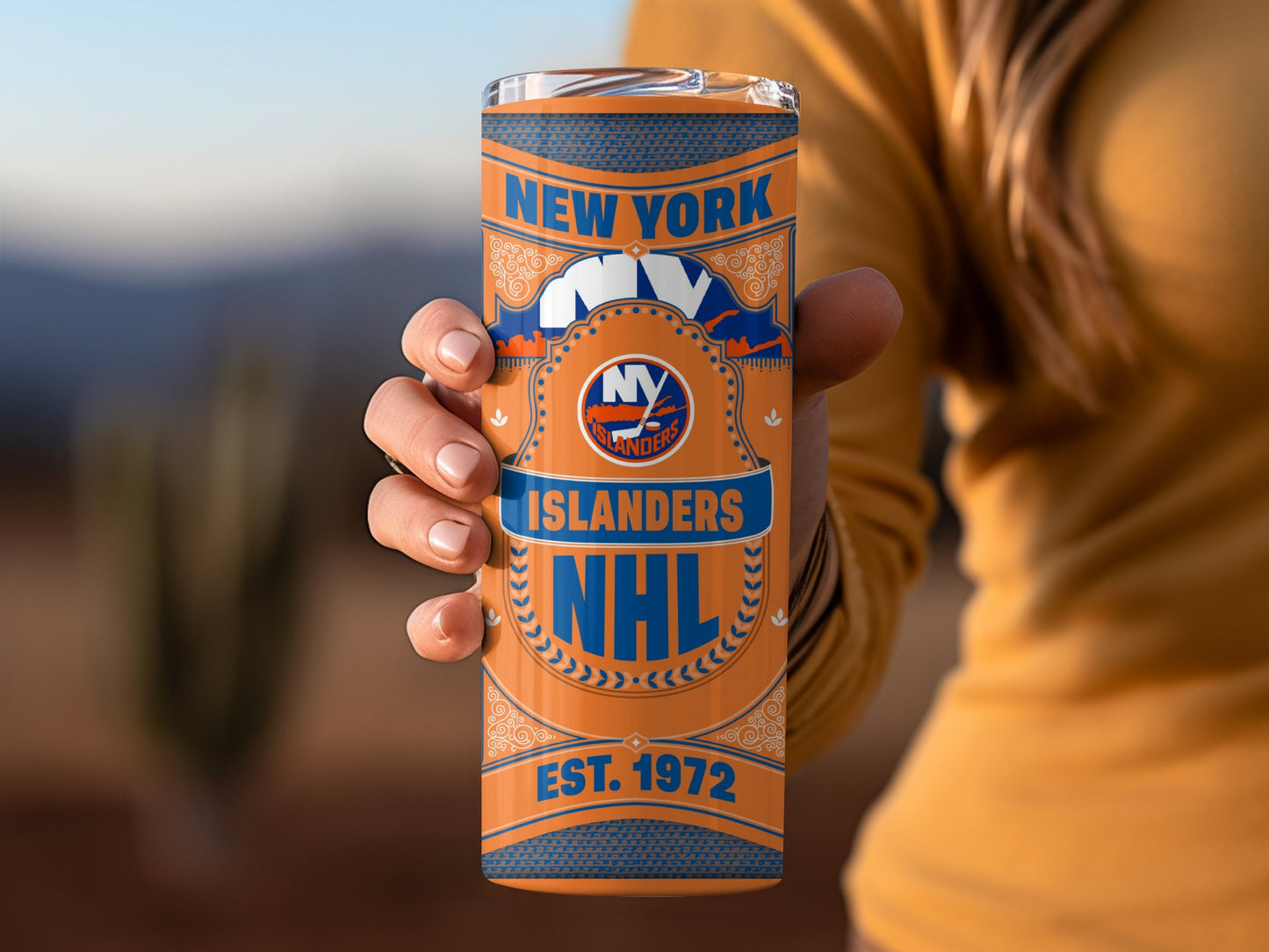 New York Islanders NHL Est 1972 Team Logo Design Tumbler