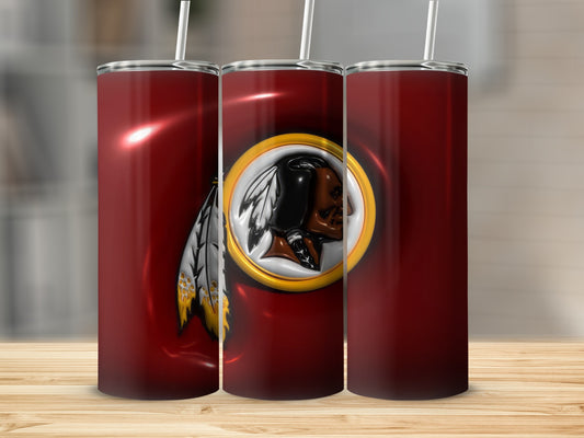 Washington Football Team Logo with Feathers Art Tumblers