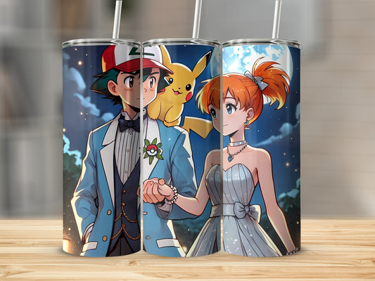 Romantic Anime Couple Scene Insulated Tumbler Cup