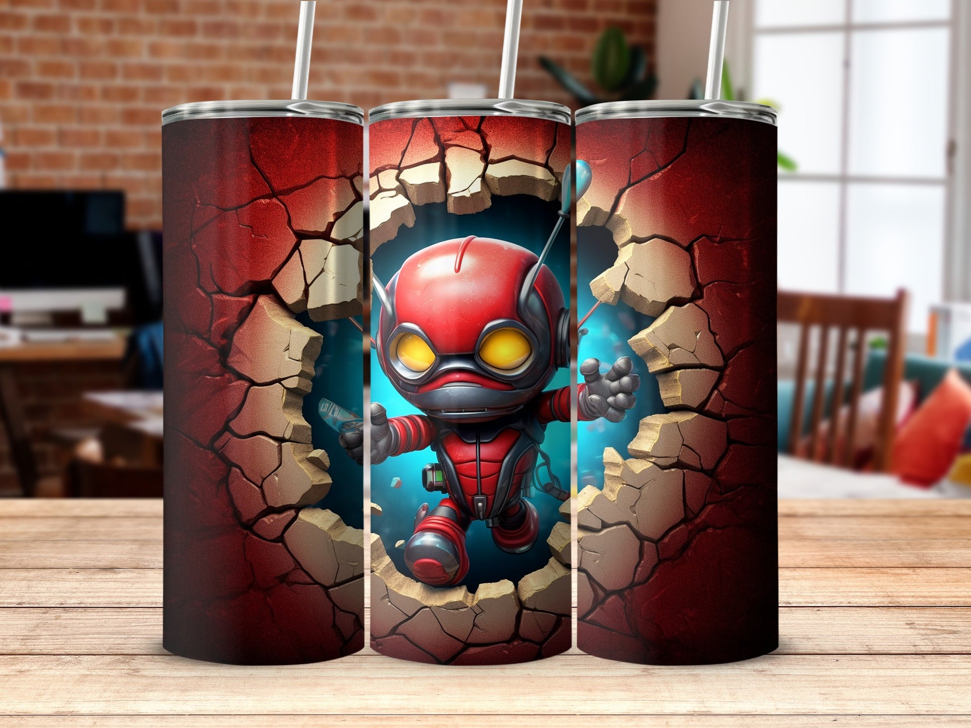 Superhero Breakthrough Design Travel Tumbler Cup