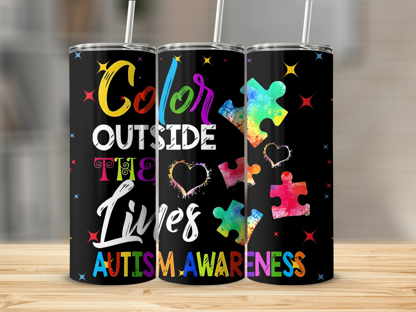 Color Outside the Lines Autism Awareness product