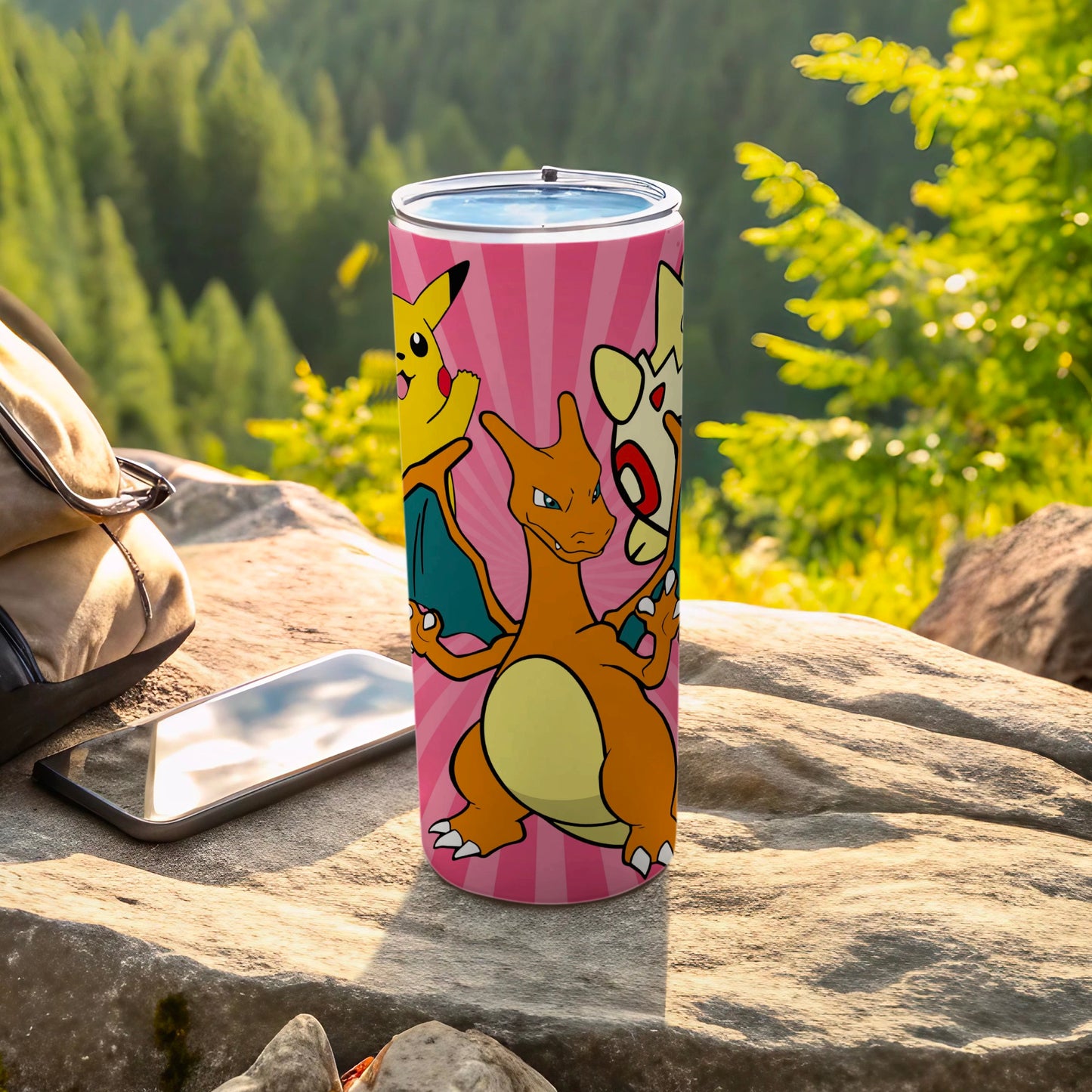 Vibrant Anime Character Themed Tumbler for Outdoor Adventures