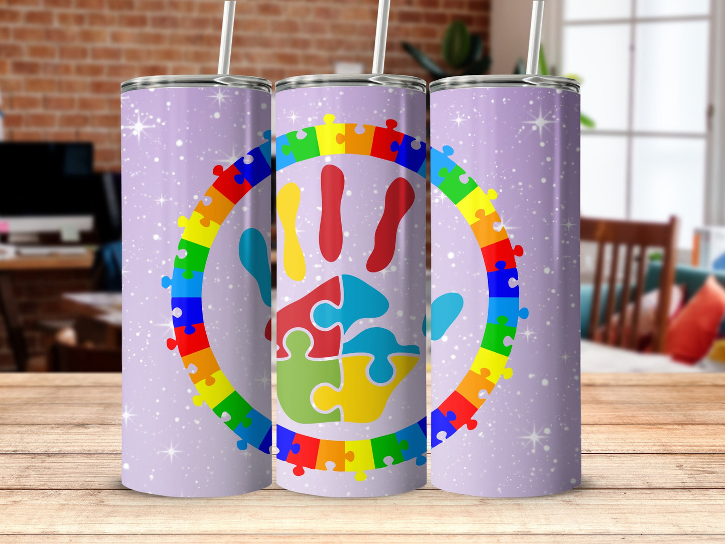 Colorful Autism Awareness Tumbler Cup for Everyday Use