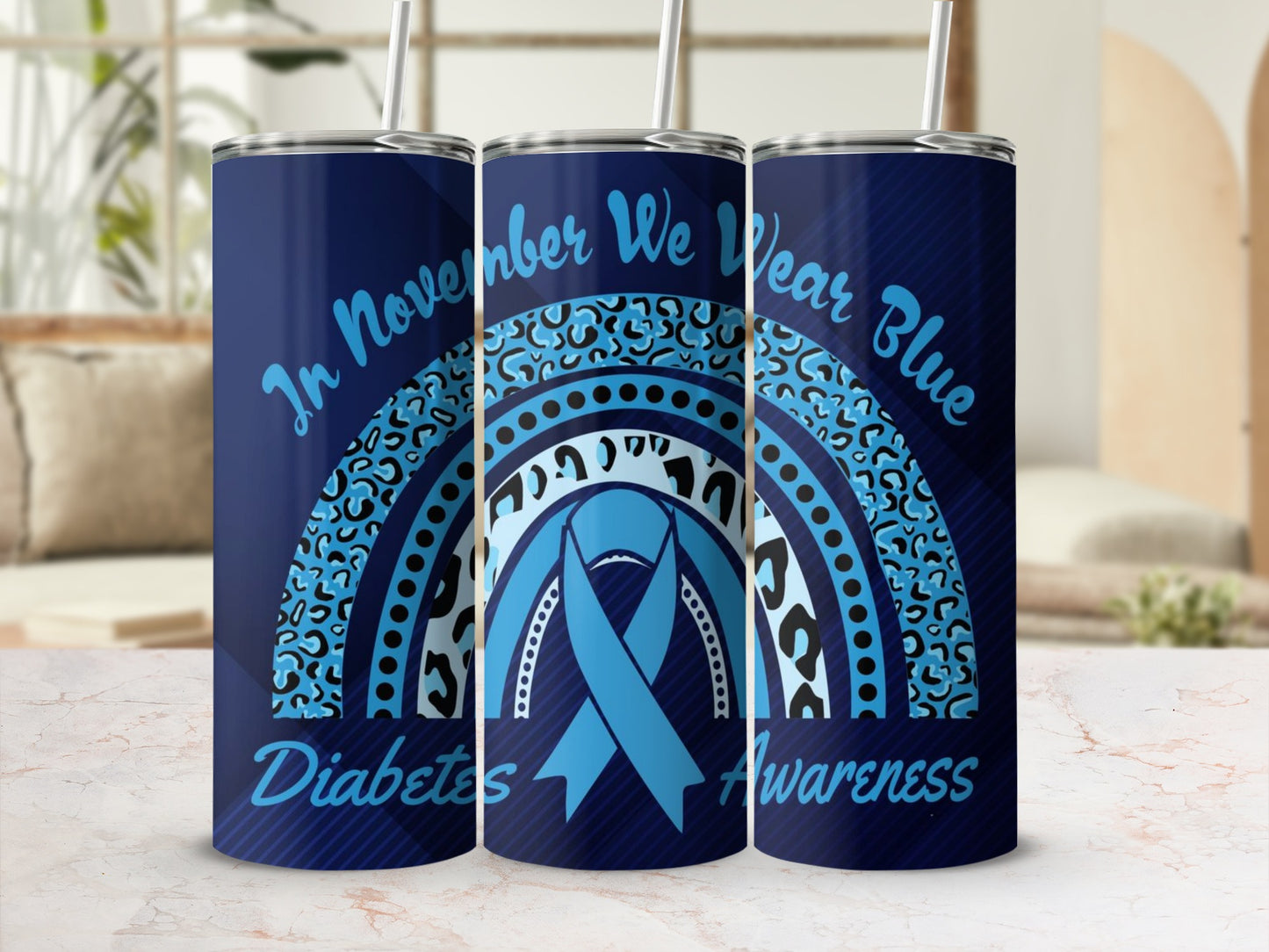 In November We Wear Blue Diabetes Awareness Tumbler