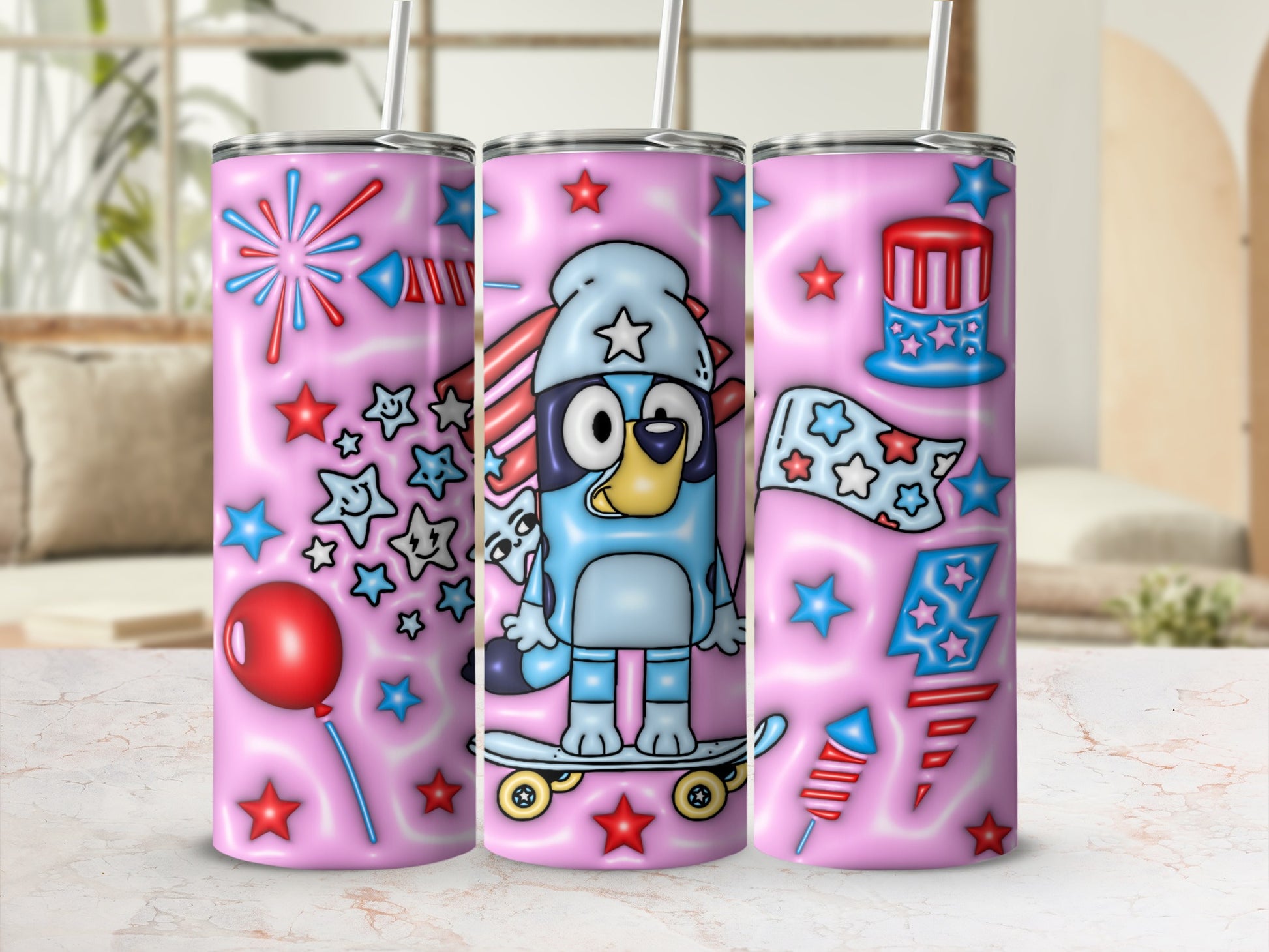 Colorful Cartoon Characters Design Vacuum Insulated Tumbler