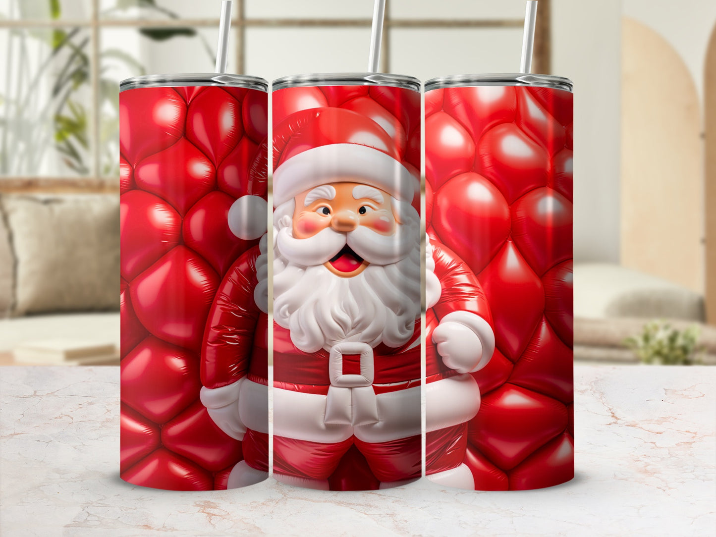 Festive Santa Claus Insulated Tumbler for Holiday Enthusiasts