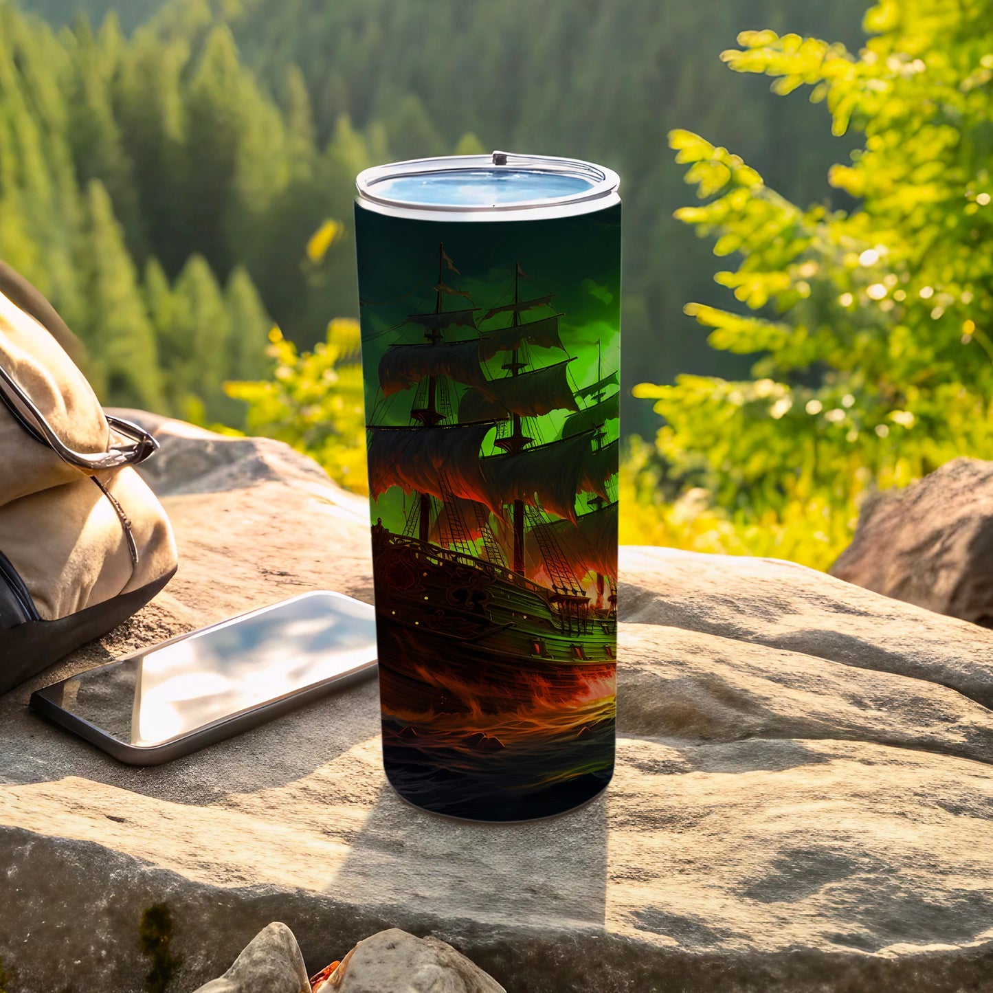 Pirate Ship Fiery Ocean Green Sky Adventure Tumbler product type
tumbler
skinny tumbler
travel mug
pirate ship
galleon art
sailing ship
fantasy scene
ocean design
fiery waves
green sky
dark fantasy
adventure cup
nautical decor
unique gift
insulated drinkware
beverage holder
ship art
custom tumbler
cool design
spooky ship