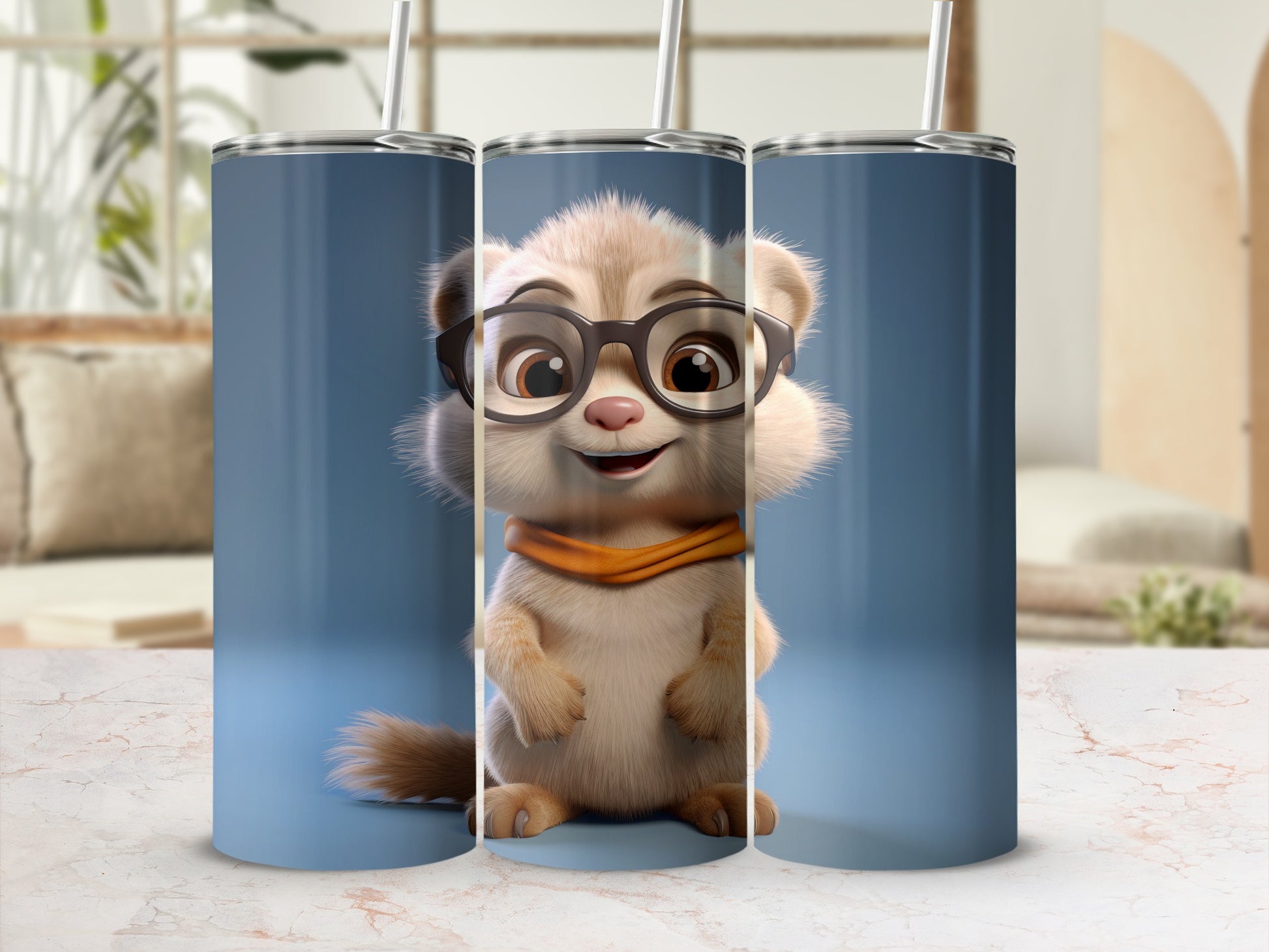 Adorable Cartoon Character Insulated Tumbler Flask