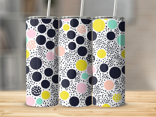 Colorful Polka Dot Design Stainless Steel Tumblers