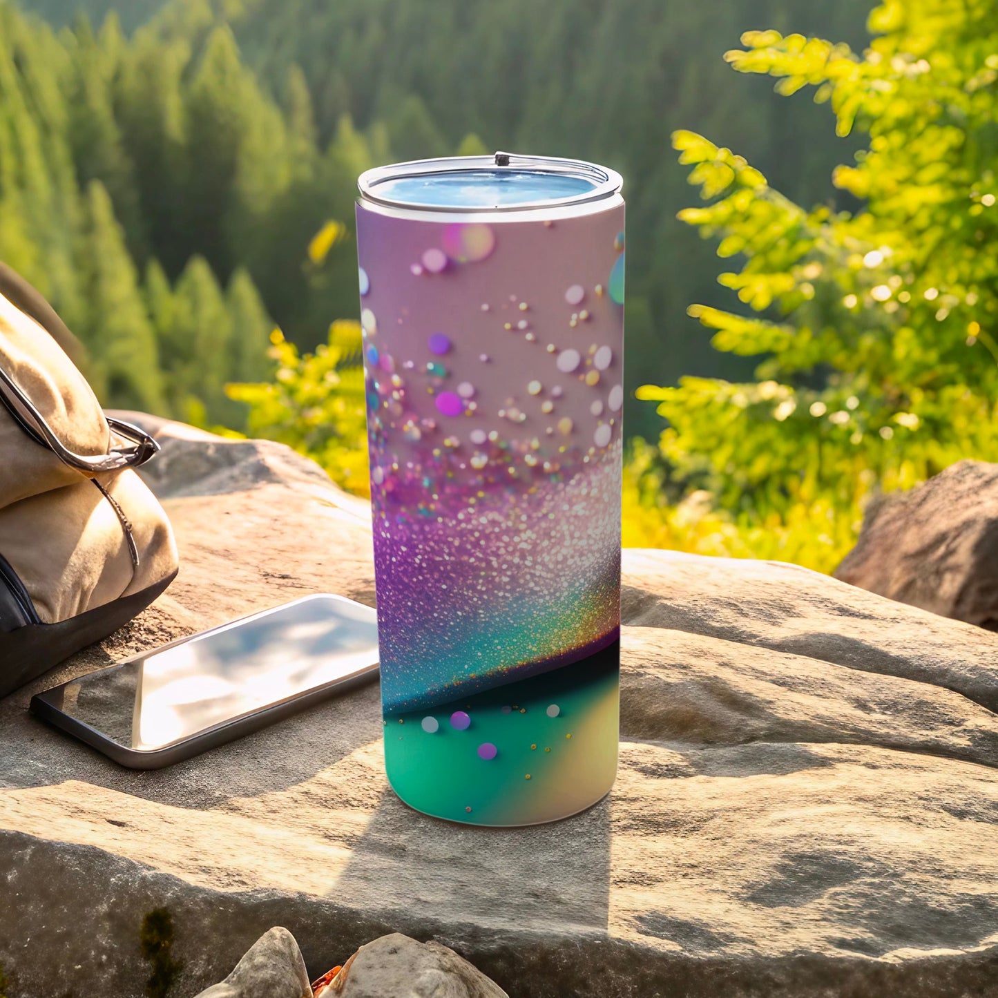 Enchanting Gradient Sparkle Pattern Insulated Tumbler