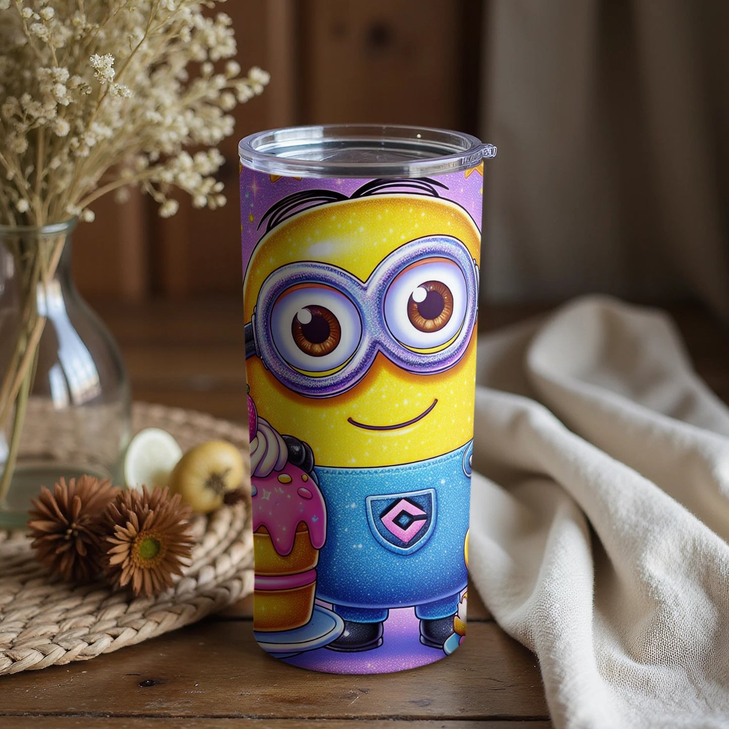 Adorable Cartoon Character Insulated Tumbler Cup