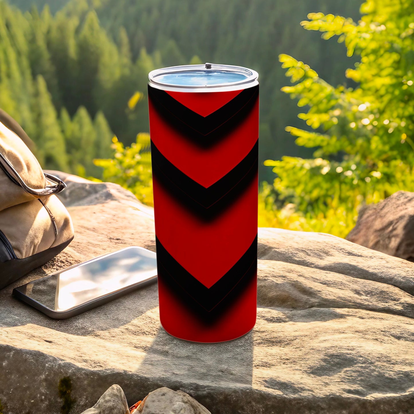 Red Black Chevron Pattern Design Tumbler product type
