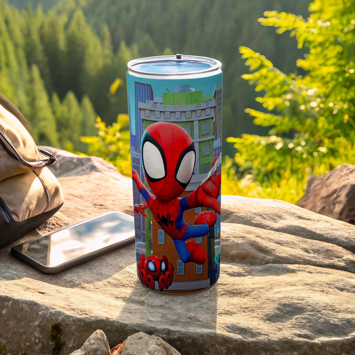 Spiderman Action Scene Insulated Tumbler Cup