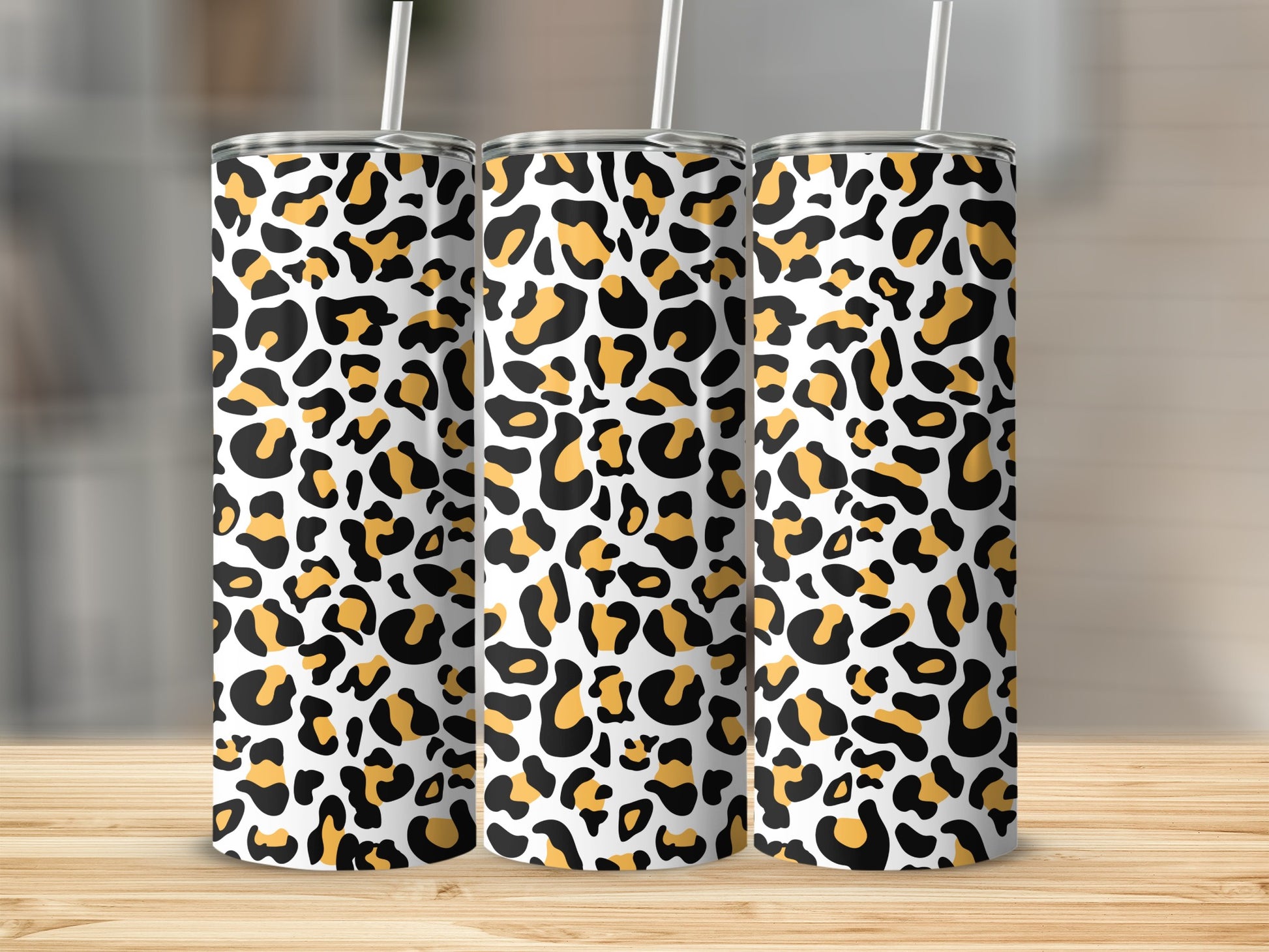 Leopard Print Pattern Stainless Steel Tumbler Flask