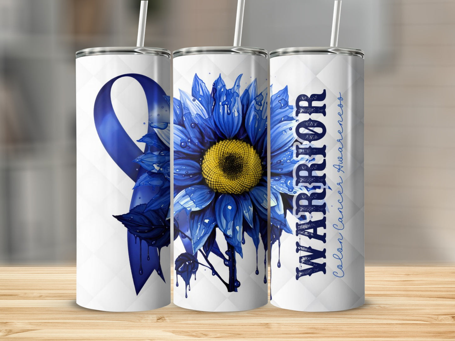 Warrior Colon Cancer Awareness Starflower Tumbler