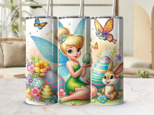 Fairy Butterfly Easter Bunny Eggs Flowers Whimsical Tumbler product type