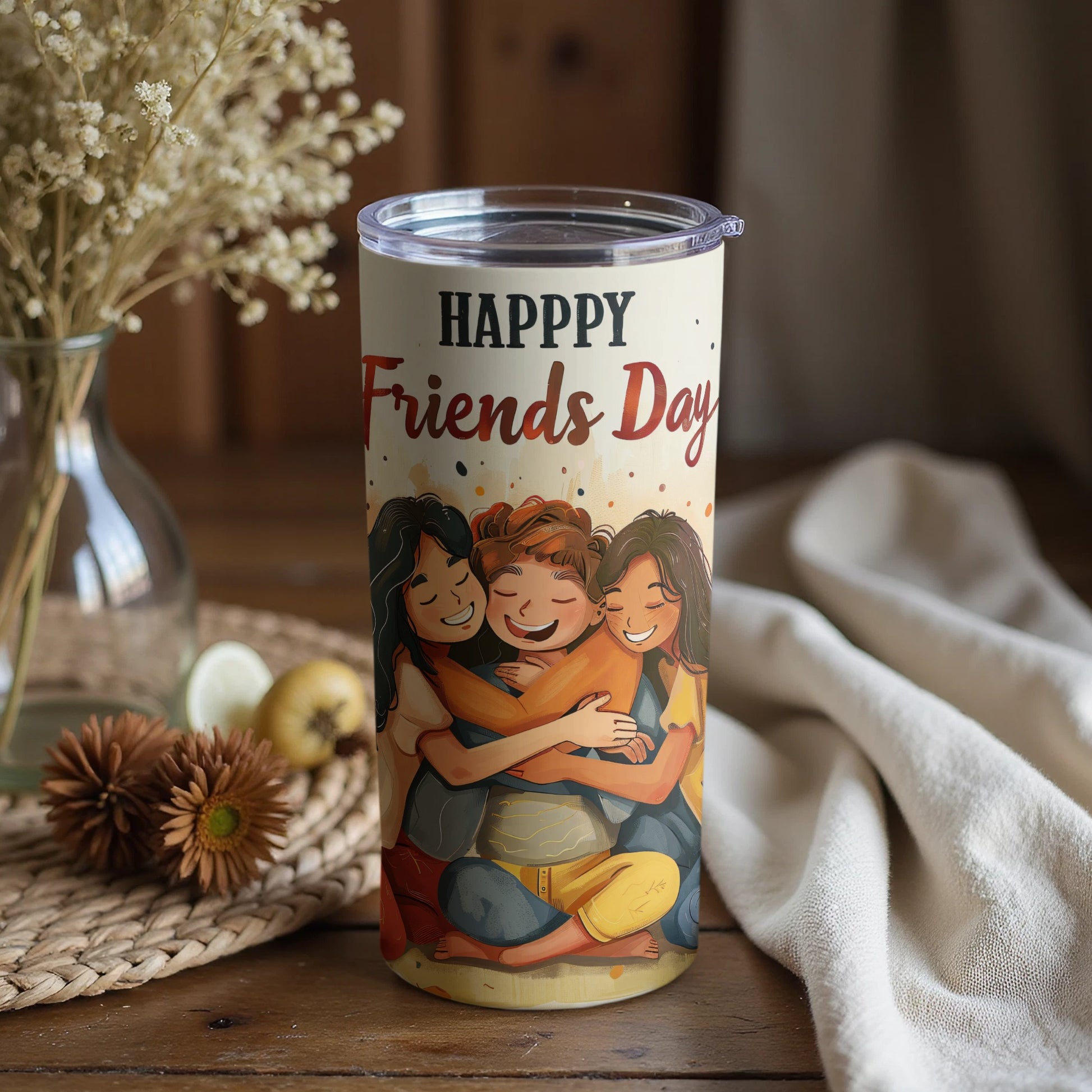 Happy Friends Day Celebration Themed Tumbler