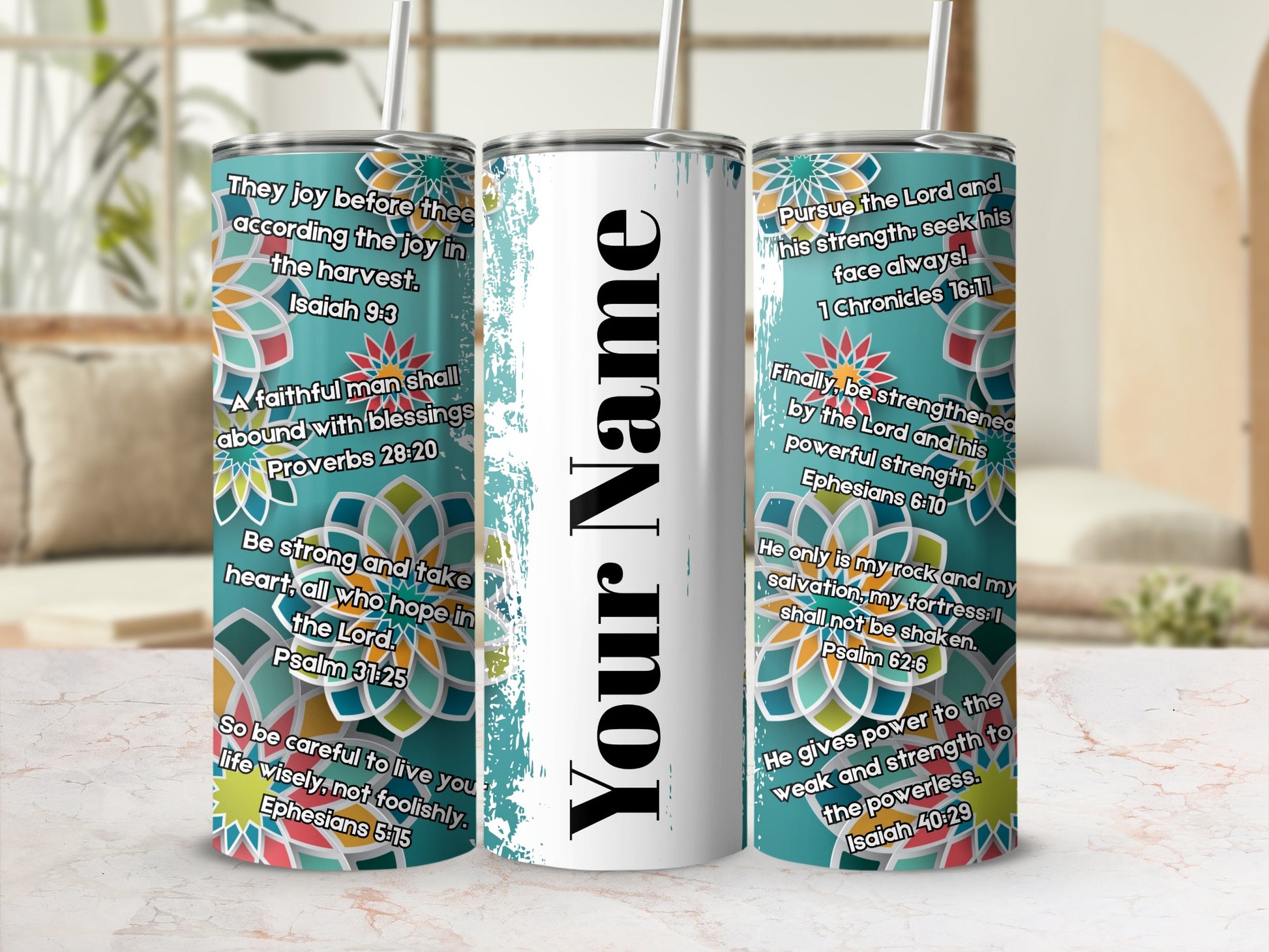 Inspirational Quotes Customizable Tumbler Flask