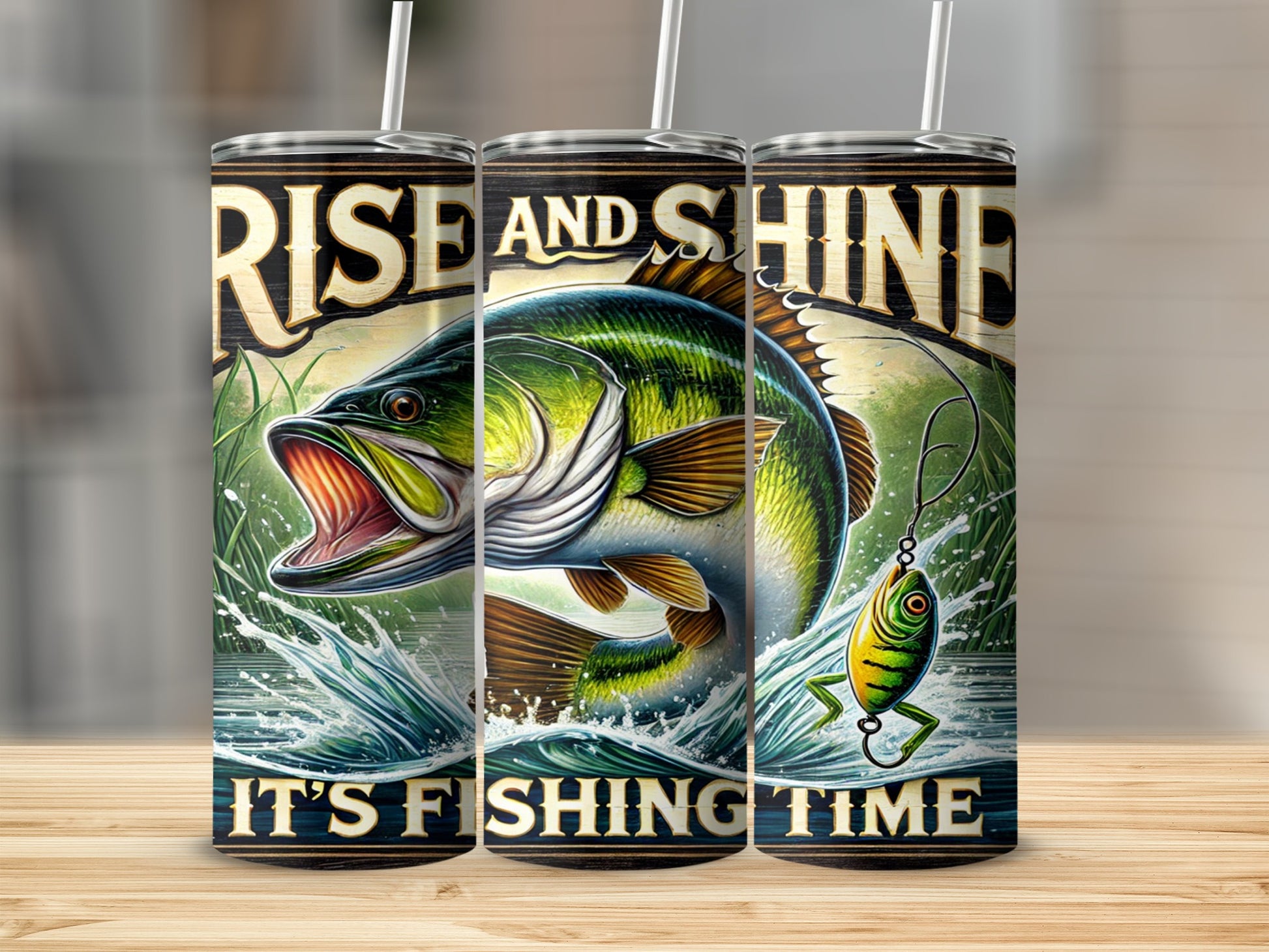 Rise and Shine It's Fishing Time Fishing Tumbler