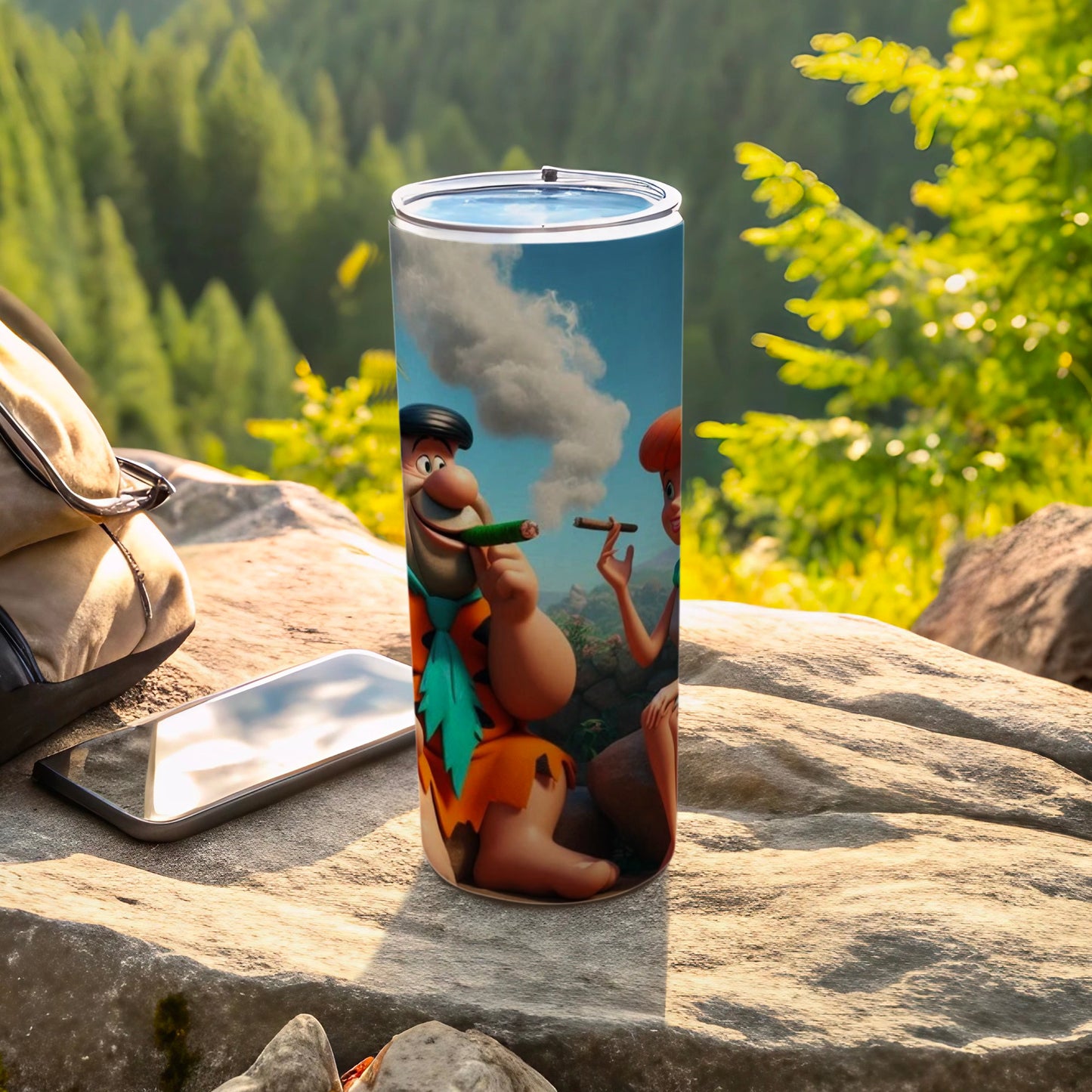 Cartoon Characters Scenic Outdoor Travel Tumbler