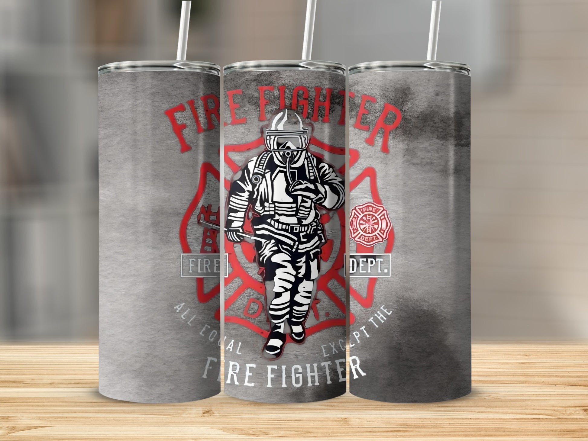 Fire Fighter Themed Drinkware All Equal Except The Fire Fighter